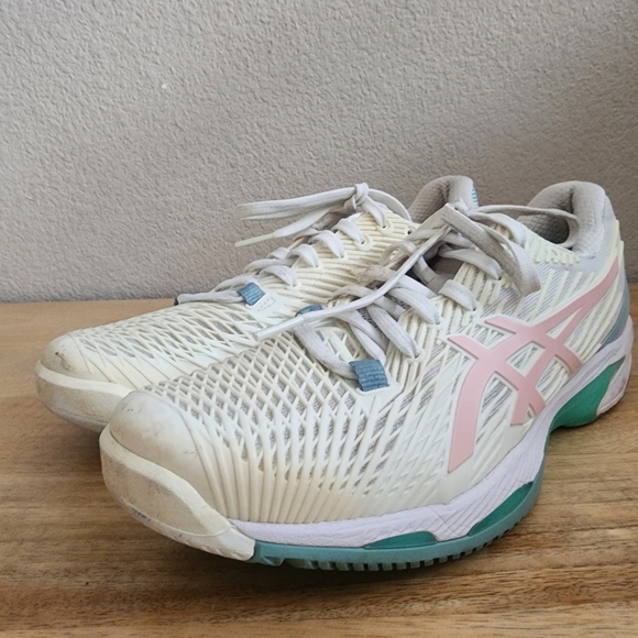 Asics Womens Solution Speed FF 2 Running Shoes White Frosted Rose Size 8.5 - Picture 7 of 12